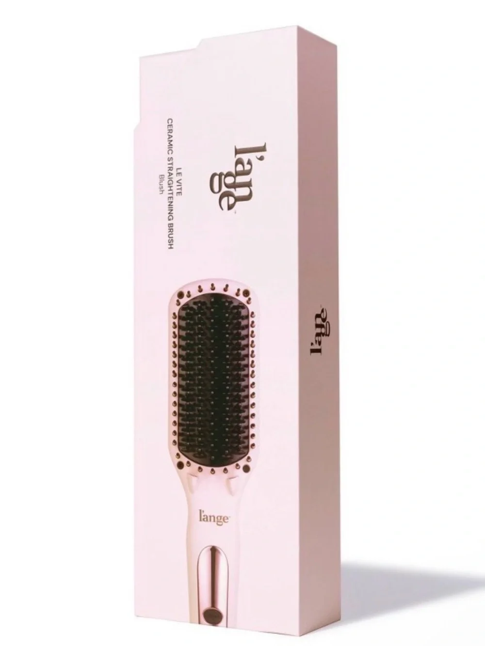 Lange Ceramic Straightening Brush - Blush Pink